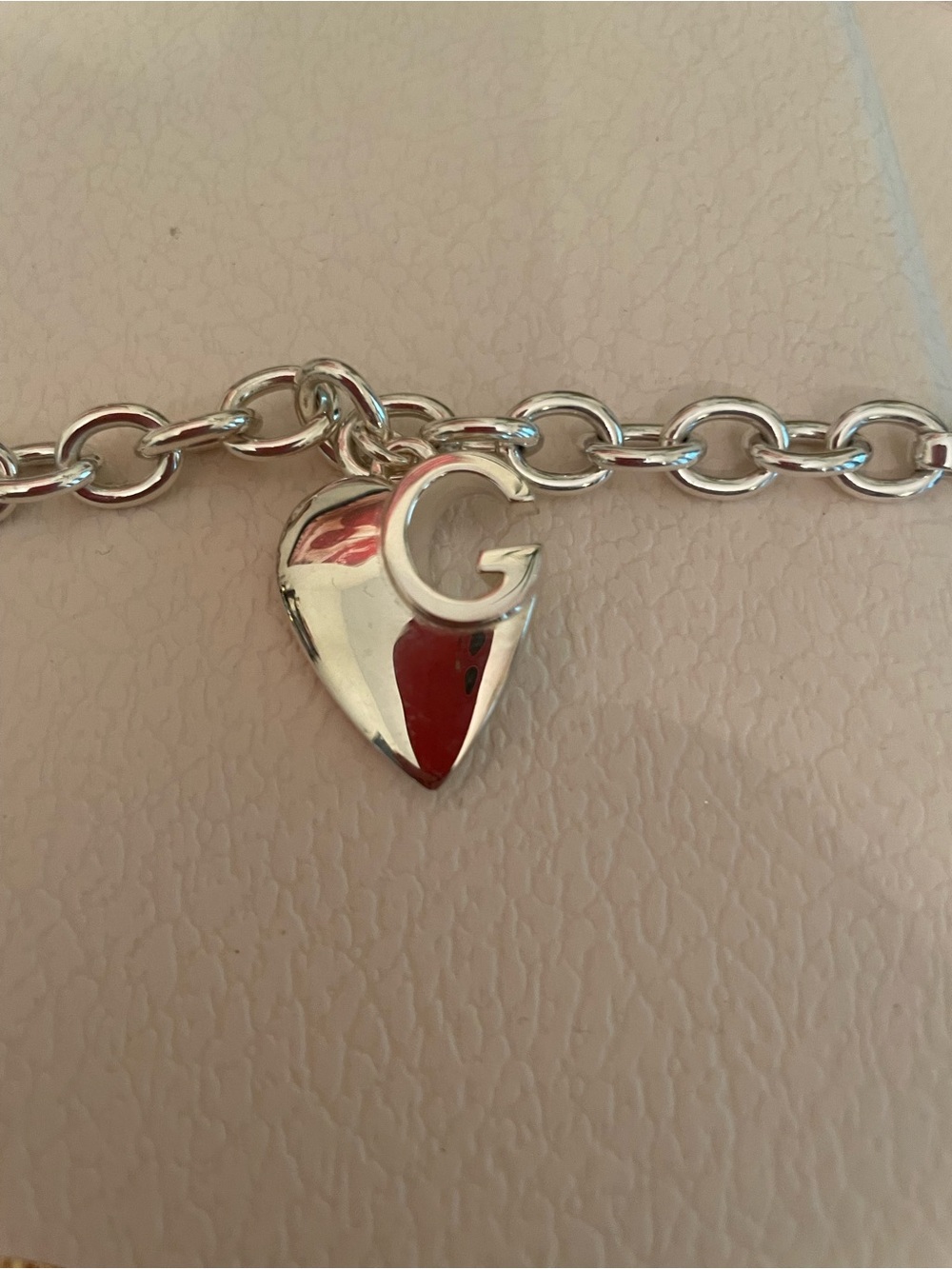 Gucci Sterling Silver Heart Charm Bracelet - Picture 4 of 7
